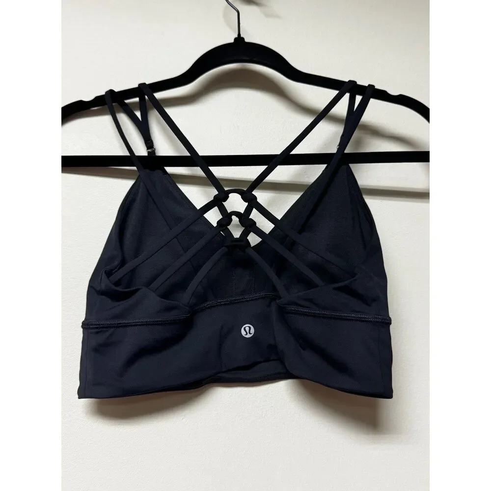 LULULEMON Soul Cycle Uncaged Bra, Black, Sz 8